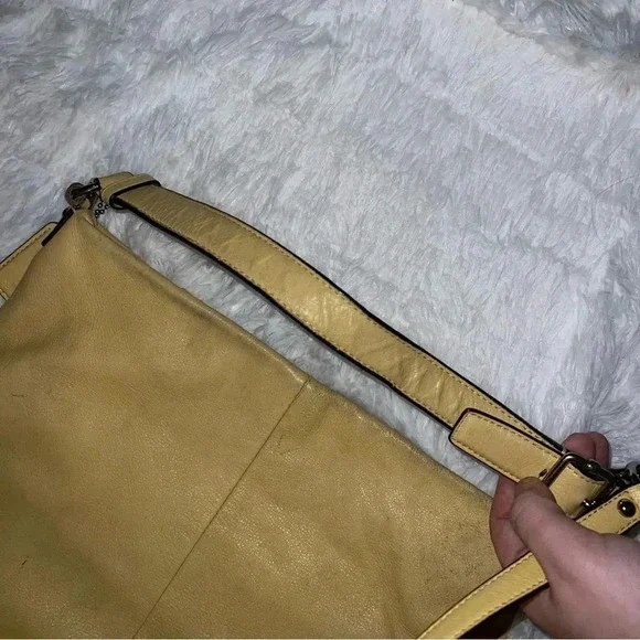 Coach Isabelle Madison Leather Shoulder Bag - Light Yellow Spring SEE PHOTOS